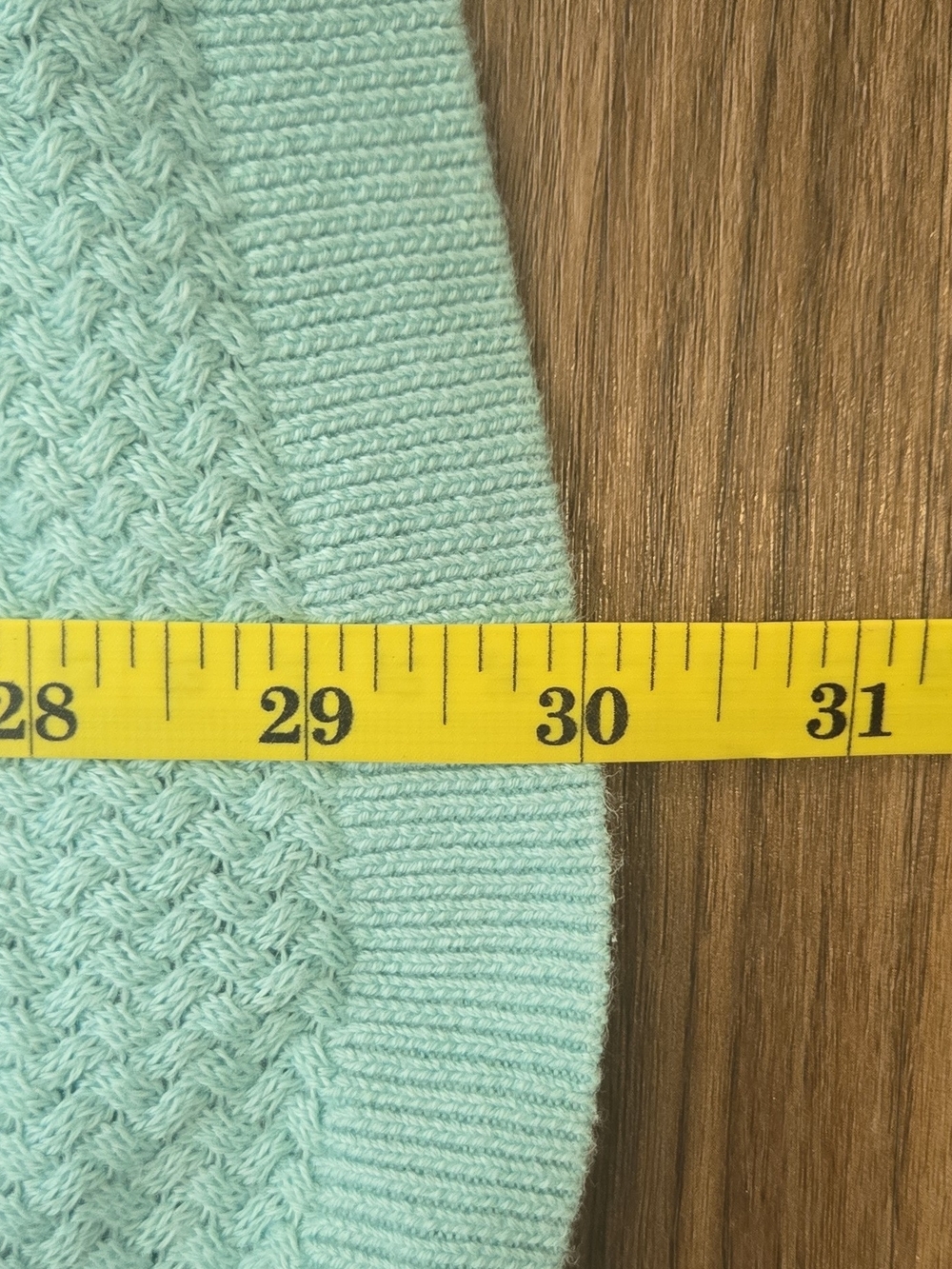 L.L. Bean 100% Supima Cotton Blue Open Front Cardigan Sweater XL Textured Knit - Picture 6 of 7